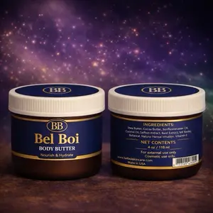 BelBoi Body Butter Nourish & Hydrate - Premium Quality Moisturizing Formula for Soft & Smooth Skin 4 oz / 118 ml