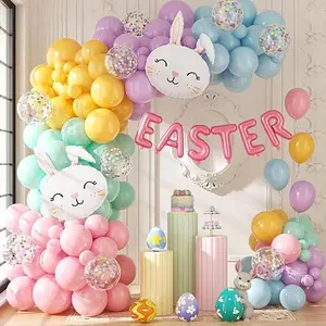 Easter Balloon Garland Kit, Easter Decorations Indoor Outdoor Balloon Arch Kit, Rainbow  Easter Color Balloons for Easter Birthday Party Decorations
