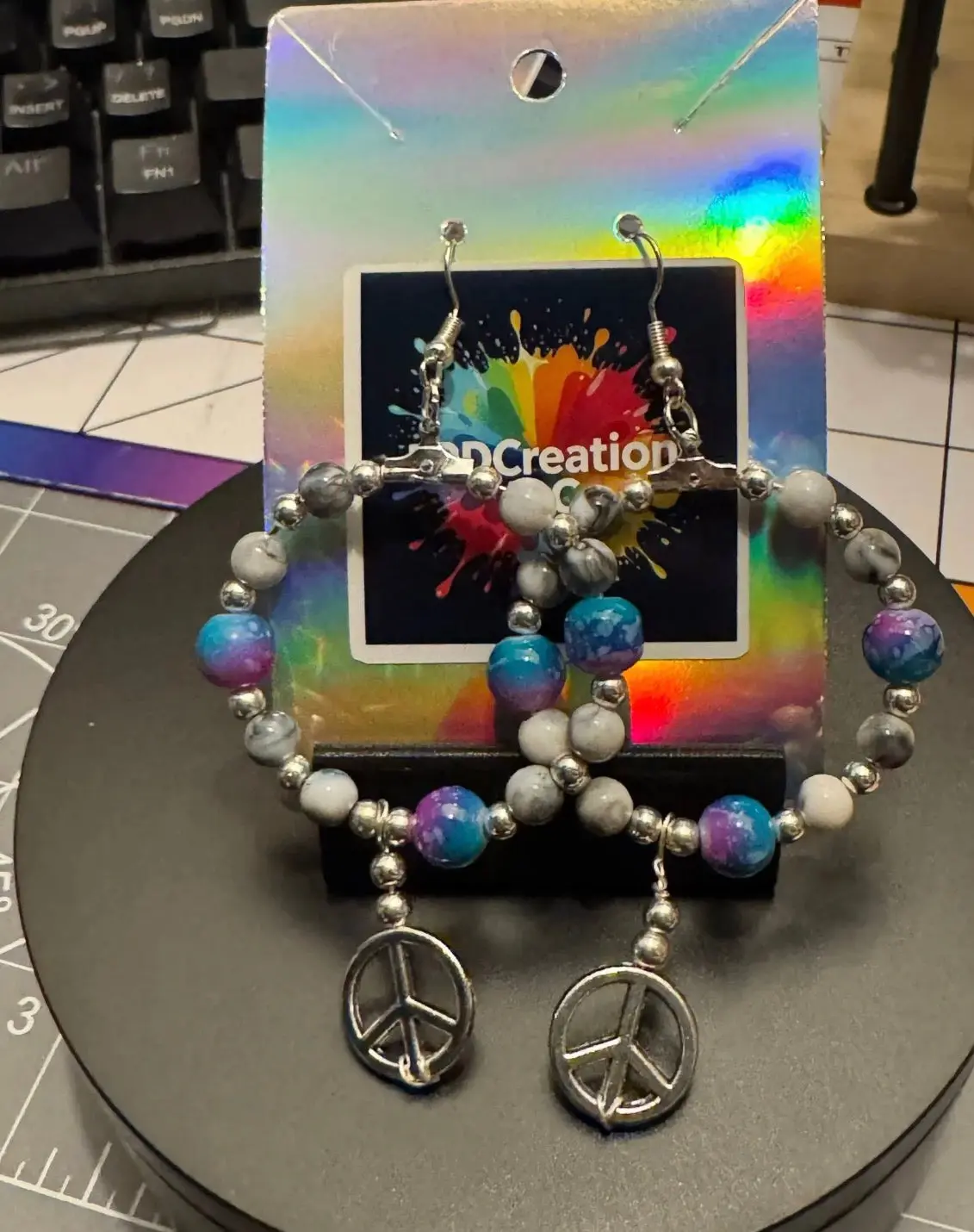Handmade Peace Earrings