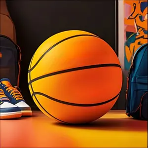 Durable Indoor Basketball Training Ball, 18cm/21cm/24cm Tpu Material, Perfect for Home Exercise & Sports Practice, Home Workout Equipment, Basketball Equipment