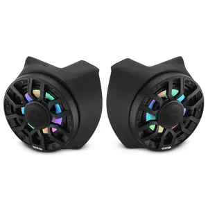 DS18 Rear B-Pillar Speaker Pods for Can-Am Maverick X3, Car Audio System Loaded with 2 NXL-IQ6/BK Coaxial Speakers and LED Lights