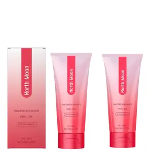 North Moon Pink Strawberry Oral Gel - Gentle Freshness for Daily Oral Care, 90g, Lightweight Fruity Sweetness, Home & On-the-Go Use