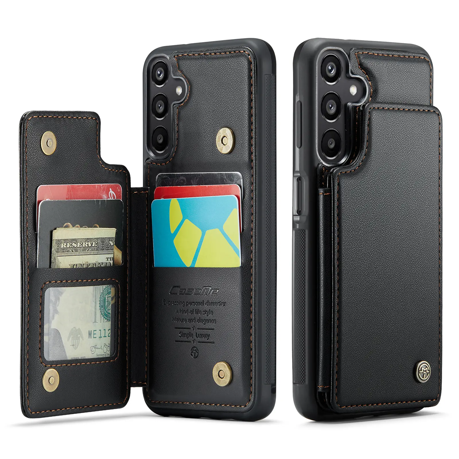 for Samsung Galaxy A56/A55/A54/A53/A52/A51/A50 A36/A25/A15/A14/A13 5G Case with Card Holder, Wallet Case for Women Men with RFID Blocking, Kickstand Magnetic Clasp Shockproof Phone Case for Galaxy A35/A34