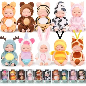 6/10 Pcs Mini Easter Reborn Cute Black Reborn for Easter Basket Stuffer Party Exchange Gift Idea Birthday Party Gift Creative Holiday Party Supplies Emotional Companionship Gift