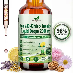 Women's Hormone Balance Supplement：Myo-Inositol & D-Chiro Inositol Supplement For Women, Vitamin B12, Ovarian & Cycle Health* Liquid Drops 6x Stronger than Pills Powder