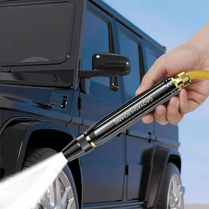 High-Pressure Car Wash Gun with Booster Nozzle and Hose, Essential Tool for Gardening, Car Cleaning and Car Detailing, Perfect for Summer Use