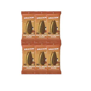 SMACKIN' Maple Brown Sugar Sunflower Seeds - 6 Bags - 1.5 oz Bags SMACKIN' Maple Brown Sugar Sunflower Seeds - 6 Bags - 1.5 oz Bags