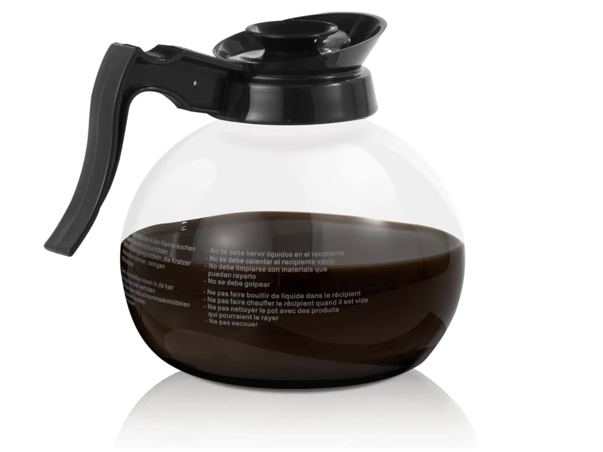 SYBO 12-Cup Glass Coffee Decanter with Black Handle