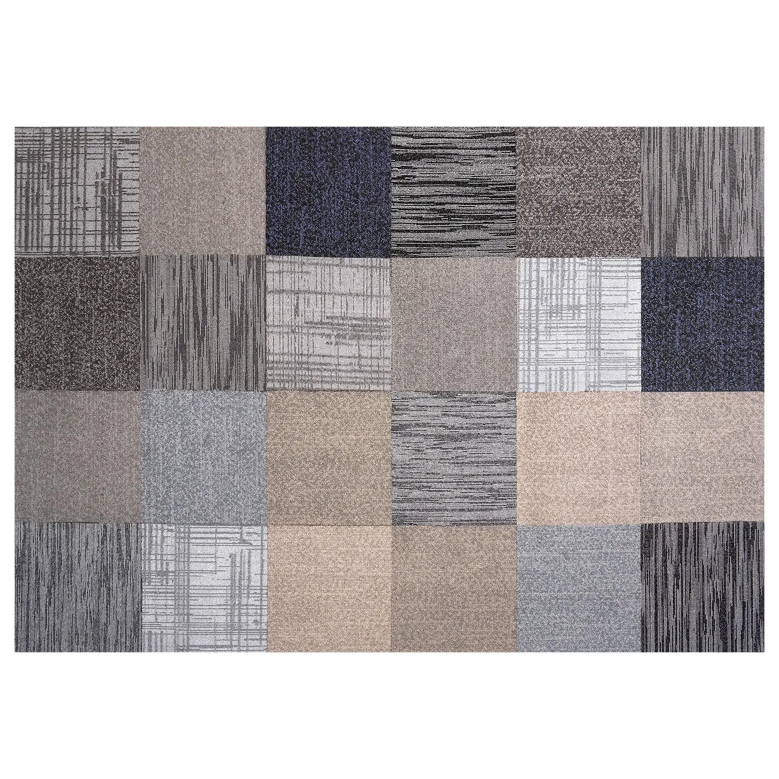 VEVOR Carpet Tiles Reusable 20x20 inch, 24 PCS Modular Carpet Square Rug, Commercial Floor Soft Padded for Seamless Cover 66.6sq.ft, Easy DIY Replacement for Living Room Bedroom Indoor,Multicolor#BackToSchool