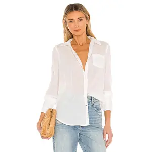 NILI LOTAN Cotton Voile NL Shirt in Ivory