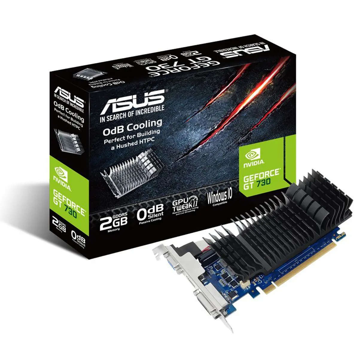 ASUS NVIDIA GeForce GT 730 2GB GDDR5 Low Profile Graphics Card
