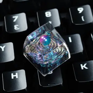 Keyboard Keycap, Starry Sky Theme, Cherry Mx Style Unique Resin Craft Mechanical Keyboard Keycaps, Perfect Gift for Son Father Boyfriend Birthday Holiday, Computer Peripherals
