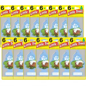 10-Pack LITTLE TREES-Shaped Car Air Freshener Hanging Decorations, Car Interior Accessories, Long-Lasting Fragrance for Cars & Homes, Summer Linen Scented, Car Air Diffuser