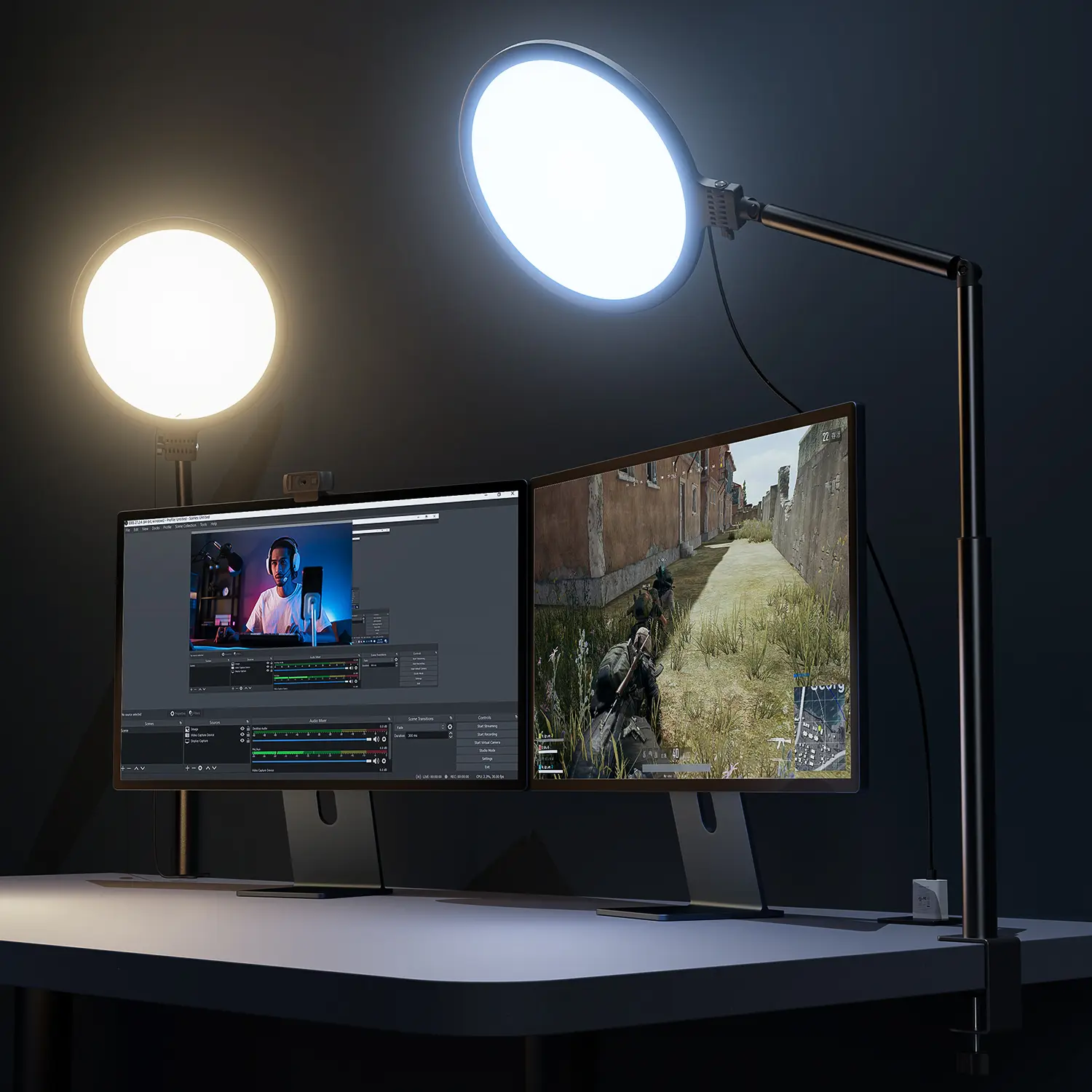 Weilisi 10.2" Desk Ring Light with Stand for Zoom Meetings, Ring Light for Desk with Clamp, 360° Rotate & Flexible Height Video Conference Light, Adjust Arm Desk Lamp Zoom light for Home Office#SummerVibes