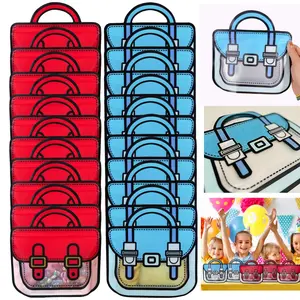 20pcs Cute Blue Red Bag Gift Packs, Reusable Goodie Bags With Top Handle, Lightweight Packs With Zip Lock Seal For Candy Snack Birthday  Party Baptism Decorations Gift Bags Assorted Reusable Christmas Gift Bags Reusable Christmas Gift Bags Set