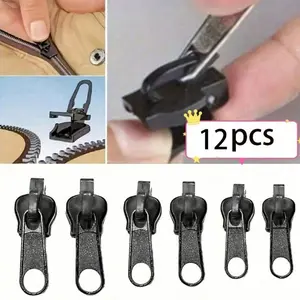 Universal Zipper Puller Replacement Kit, Versatile, Replaceable Zippers, With Universal Design And Multiple Sizes, Quick Repair, Suitable For Clothing And Luggage, Easy-To-Install Zipper Repair Accessories, Black And Coffee