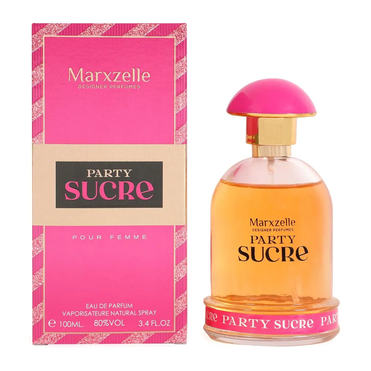 Marxzelle Designer Perfume PARTY SUCRE Pour Femme 100ml Fragrance for Women Citrus Fruity Vanilla