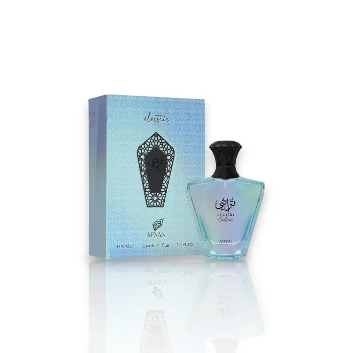 Afnan | Turathi | Electric | Unisex Fragrance | 100 ML 3.4 OZ | Eau De Parfum | Pear - Mandarin & Orange