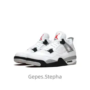 Classic and versatile casual sports basketball shoes made of white cement