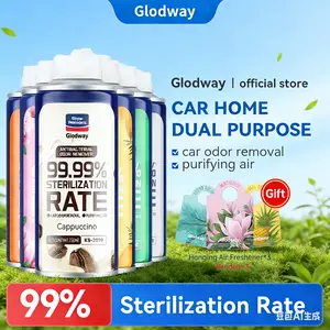 【Glodway】Car Odor Remover & Air Freshener 99.9% Sterilization Rate Plant Extracts Dual-Use for Car & Home Purifying Fragrant Deodorizer