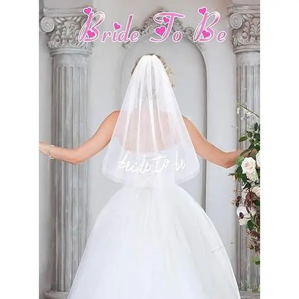 Embroidered Bridal Veil - Soft Fabric, Lightweight, Comfortable Wearing, Unique Modern Classic Style, Exquisite Details for Bride-To-Be, Wedding Accessory