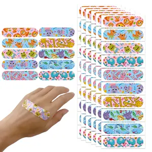 100pcs Colorful Fun Pattern Bandages, Foot & Body Anti-Chafe Patches, Cute Animal Themes Design, Durable Adhesive Strips for Feet Protection