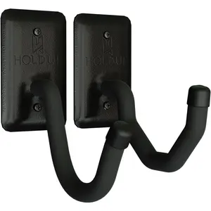 Hold Up Displays - Horizontal Gun Wall Mount for Indoor Display - Shotgun Holder - Bow Wall Hanger - Rifle Wall Mount - Heavy Duty Steel Flatwall Hooks - Made in USA