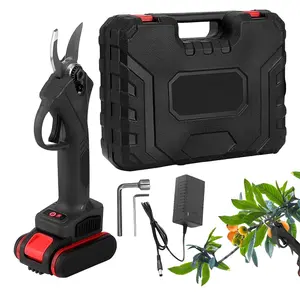 Electric Pruning Shears Cordless Pruner for Gardening, Battery Powered Tree Trimmer, 0-30mm Cutting Diameter, 2PCS 21V Batteries