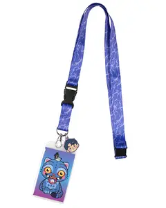 K-Pop Demon Hunters Lanyard Derpy and Sussie Kpop Breakaway Clear ID Badge Holder and Jinu Rubber Charm