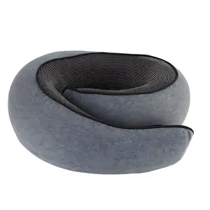 Travel Neck Support Soft Noon Break Sleep Pillow Memory Foam Snail Pillow Portable U-shaped with Adjustable Undulating Shape High-Quality Memory Foam Filling Compact Design for Travel