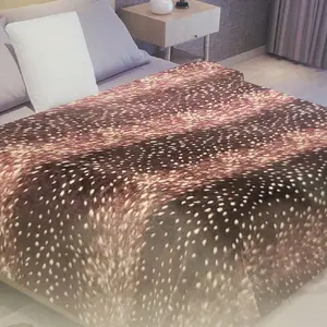 King Oversized Blanket Deer Fall Season Design Soft Cozy Warm 100% Polyester Microfiber 82x90 Inches Machine Washable