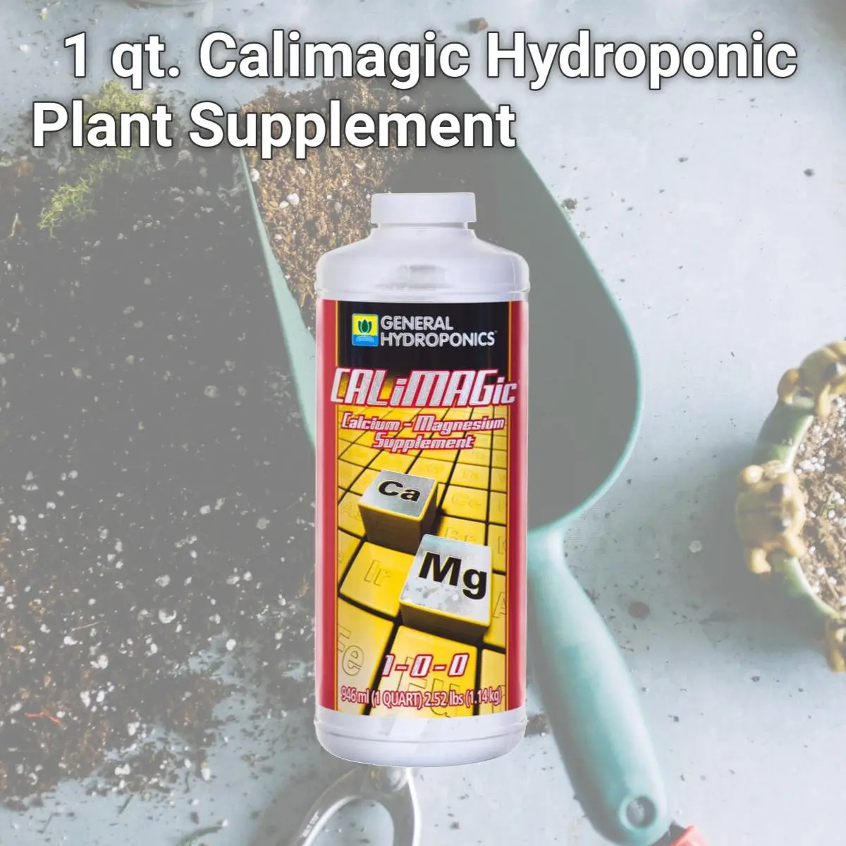 212 MAIN Calimagic Plant Nutrient Concentrate, 1 Qt, General Hydroponics 7005379 NPK Ratio Garden Fertilizer, Hydroponic Supplies for Plant Growth Support, Garden Fertilizers