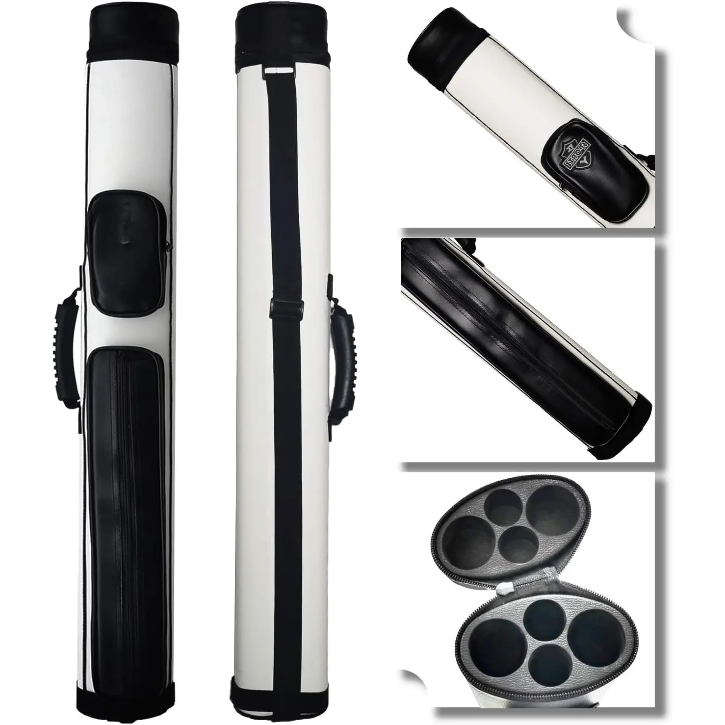 2x2 Hard cue case Oval Pool Cue Billiard Stick Carrying Case
