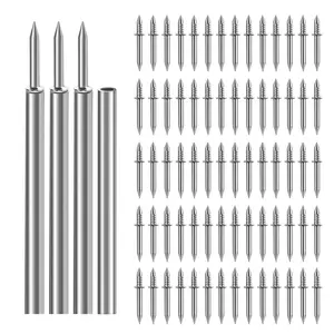 400PCS Double Head Skirting Nails Kit with 4 Tools, Invisible Fasteners for Baseboard & Wood Trim Installation, Seamless Finish Nail Set
