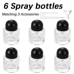 Portable Perfume Bottle Set, 6 Counts Spray Bottle with 1 Dropper & 1 Funnel & 1 Subpackage Tool, Travel Cosmetic Bottle for Women & Girls, Makeup, Makeup Container Set