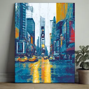 Urban Lover Wall Art Times Square NYC Print 16"*24" HD Crisp Details Fade-Resistant Vibrant Colors Living Room Bedroom City Decor Ready to Hang funny bathroom quote luxury home office Newspaper Poster printable Vintage Ace of Hearts Playing Cards Set