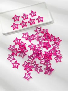 Ladies' Fashionable Hair Clips with Star Design, 10-Piece Set for Daily Use & Street Style, Perfect for School & Casual Hairpins