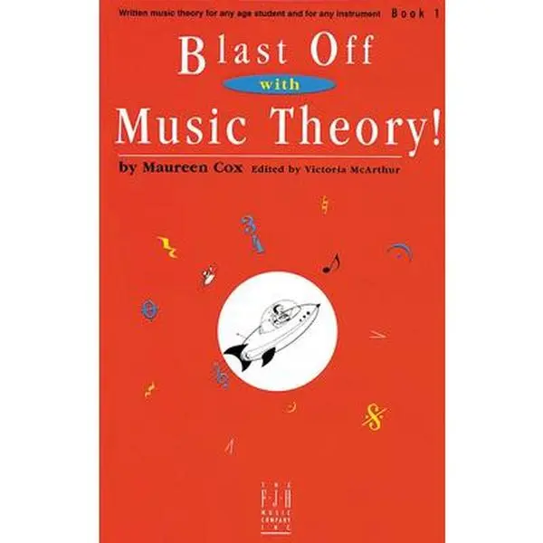USED Book - Blast Off with Music Theory! Book 1 by Maureen Cox (Hardcover) - english