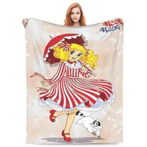 Girl Candy Candy Blanket Soft Flannel Blanket Suitable For Sofa Beds Living Rooms Candy Candy Girl Blanket Birthday Gifts Gift Girl Home Decoration