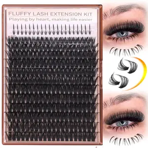 False Eyelashes, 280pcs Individual False Eyelashes & Under Lashesclusters, Eye Makeup Enhancement Tool for Women & Girls, Cosmetic, Lash Clusters, Trending Makeup, Eyelash Extension Kit, Lash Extensions Kit, High Quality Eyelashes