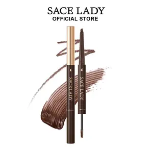 SACE LADY 2-in-1 Eyebrow Pencil & Brow Gel, Dual-Ended Waterproof Eyebrow Pen for Fluffy Fuller Brows, Hair-Like Strokes, Long Lasting Smudge-Proof Brow Makeup