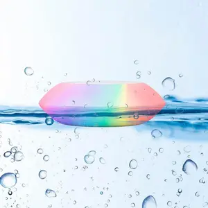 Wireless Speaker with Colorful Lights IPX7 Waterproof Floating Pool Device, Portable Wireless Sound for Shower, Hot Tub, and Outdoor Use