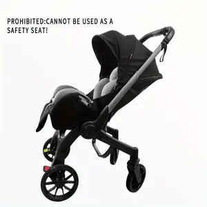 Foldable Bidirectional Baby Stroller with Adjustable Sunshade Roof, Metal Frame, Comfortable Fabric, Strollers for Babies (Black Friday Travel Edition)