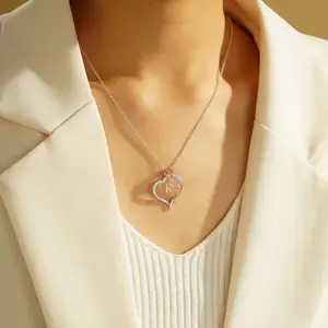 Silver Initial Necklaces for Women Trendy Personalized Anniversary Christmas Birthday Gifts for Her