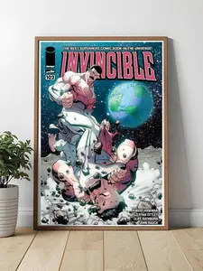 Invincible Superhero Unframe Poster, Invincible - Thragg vs Omni-Man Comic Book Poster – Vintage Superhero Art Print, Comic Book Fan Gift, Game Room Decor, Anime Gift,  Vertical Poster