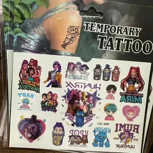 Hot Selling Demonic Group Witch Group Tattoo Stickers , Cute Cartoon Temporary Tattoos Birthday Party Presents Temporary Fake Tattoo
