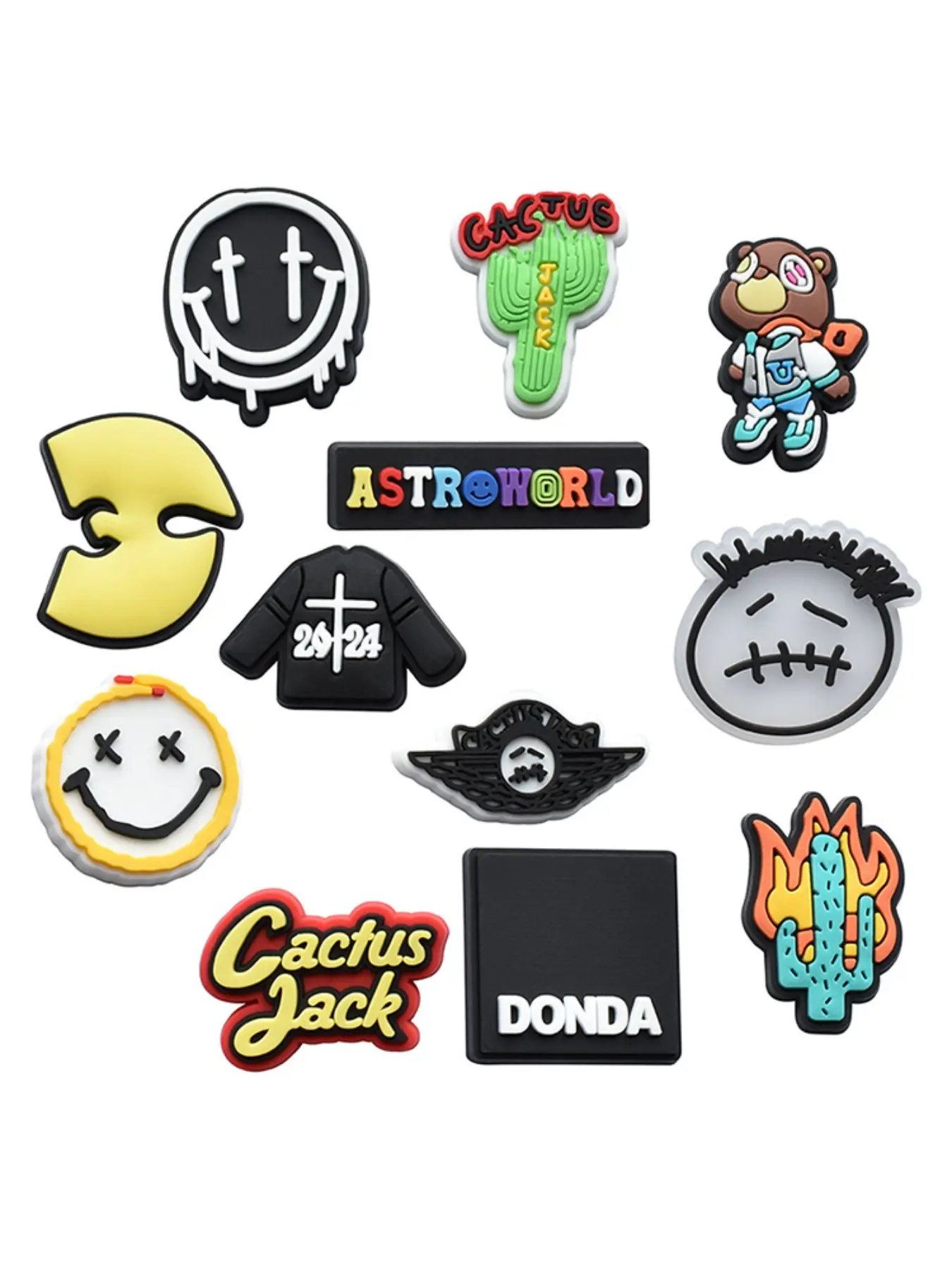 12 Pcs Cartoon Shoe Charms For Bubble Slides Clogs Sandals,PVC Shoe Decorations Accessories Buckle For Christmas Birthday Gifts, Cute Shoe Charms