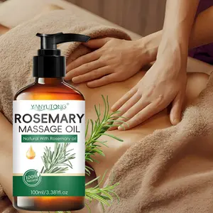Rosemary Massage Oil 100ML Body Care Natural Herbal Gentle Formula, Relieves Shoulder Neck Fatigue, Improves Scalp Environment, Nourishes Skin, Home Spa Daily Use