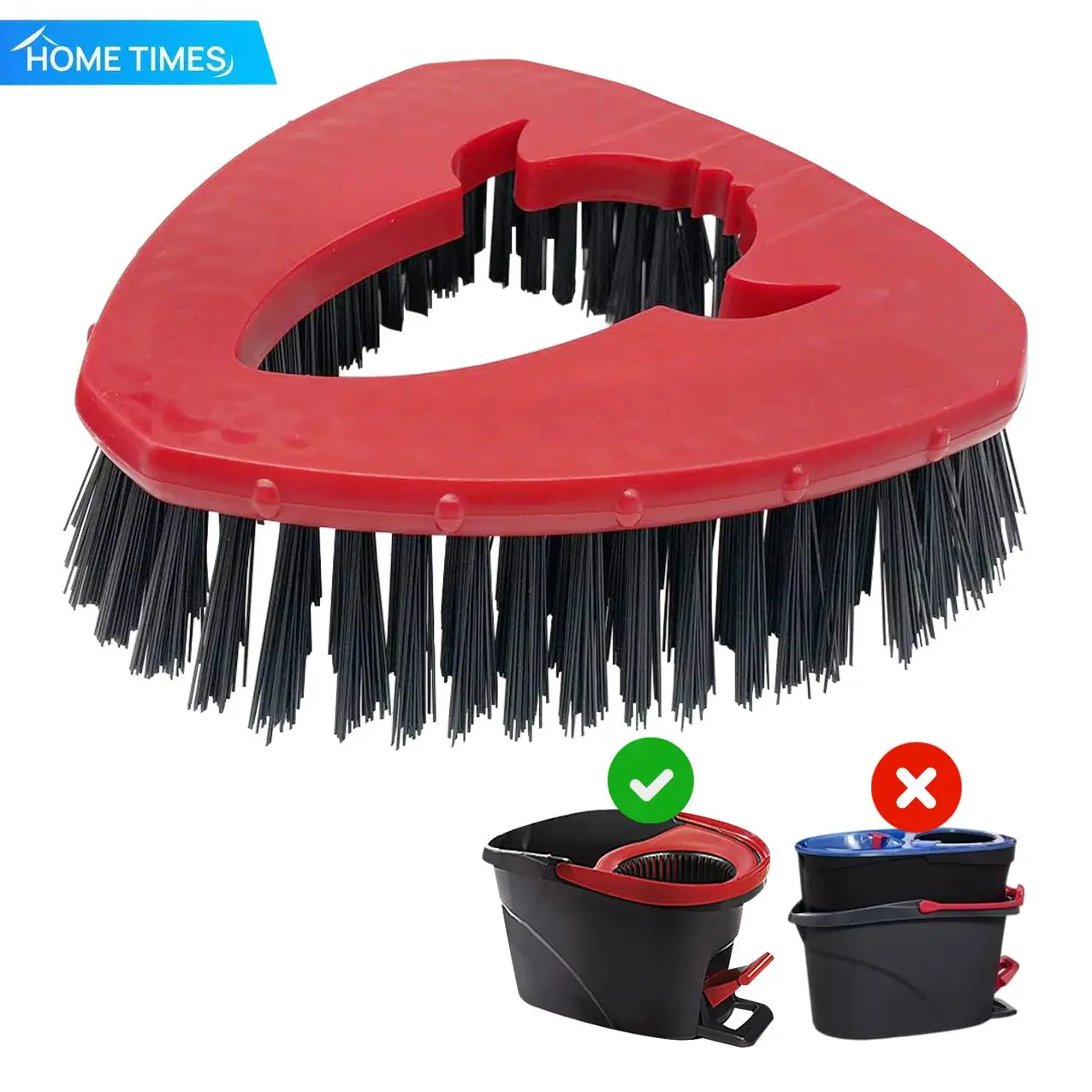 Spin Mop Replacement Head Base, Scrub Mop Brush Head Replacement for O-CEDAR EasyWring 1-Tank System, Shower Floor Scrubber, Hard Bristle Cleaning Bru