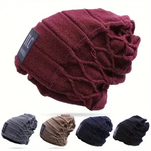 Winter Knit Beanie Hat Windproof & Soft Ribbed Design Unisex Cold Weather Headwear Hand Washable & Durable Perfect for Outdoor Casual Wear